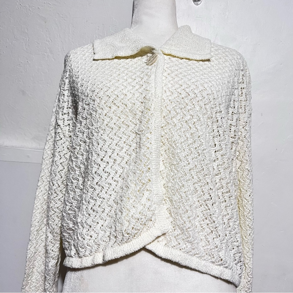 Lautreamont herringbone crochet knit sweater :Box L03: